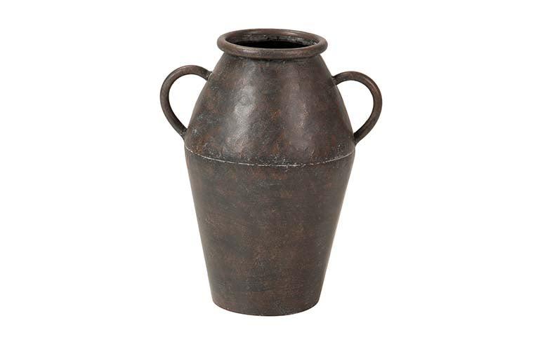 BLACK METAL VASE 30x30x36 CM