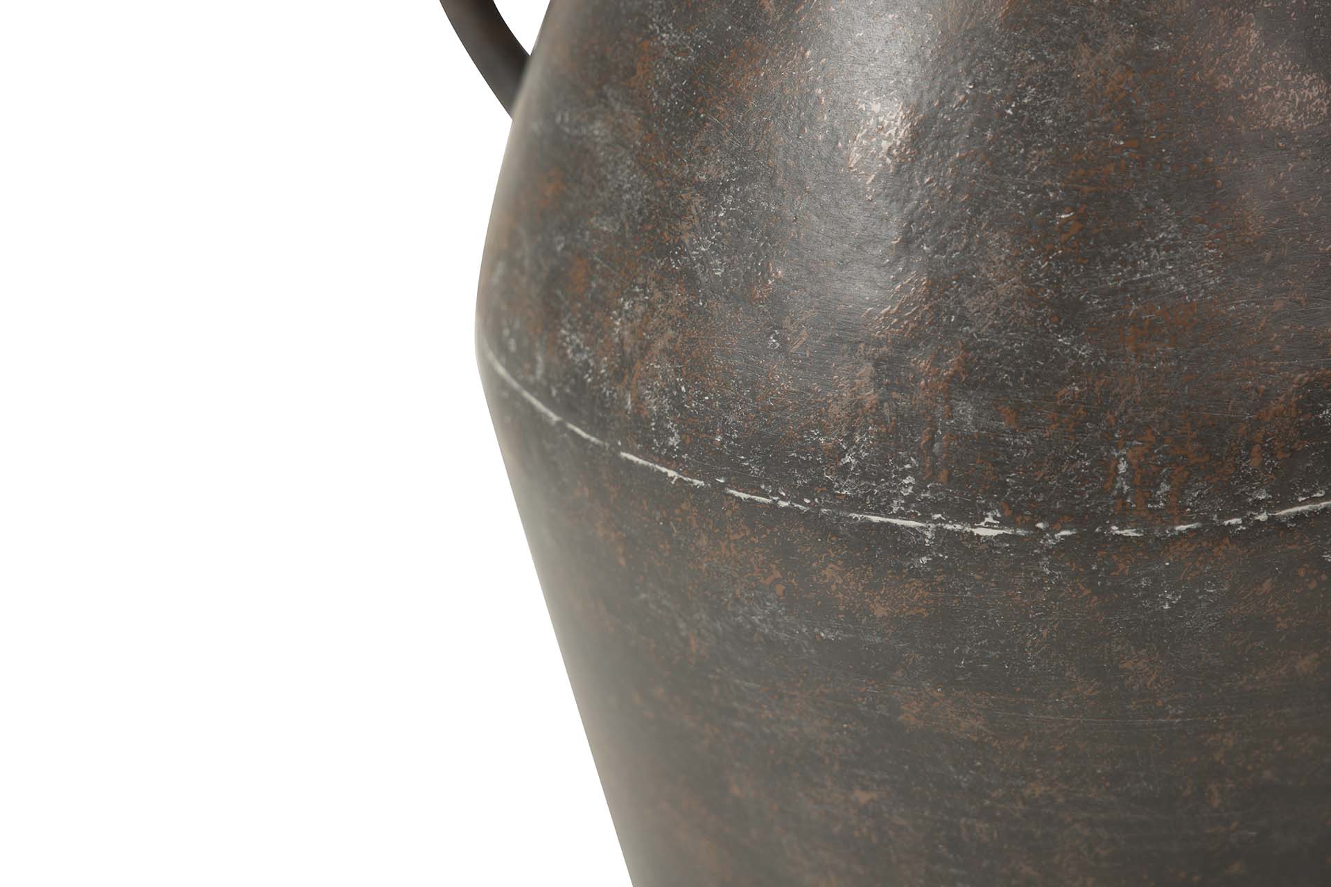 BLACK METAL VASE 30x30x36 CM