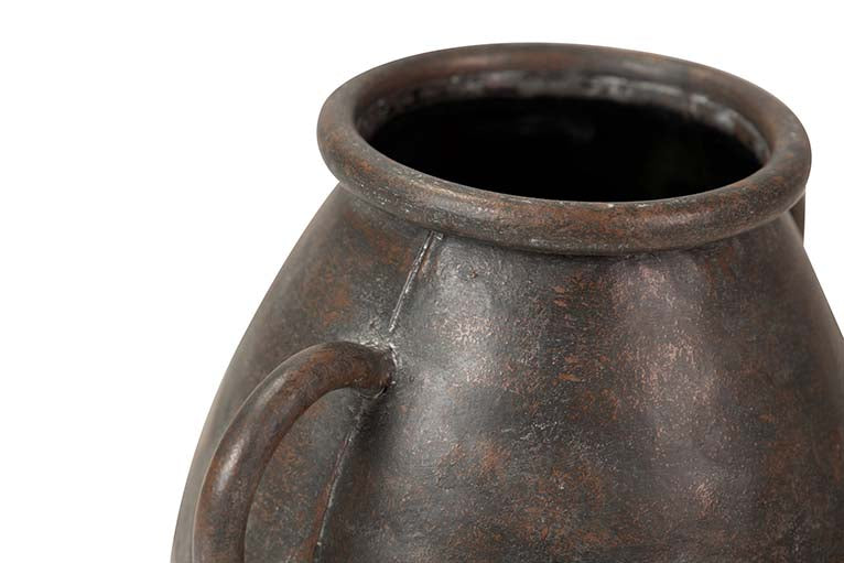 JARRON METAL NEGRO 30x30x36 CM