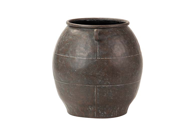JARRON METAL NEGRO 30x30x33 CM