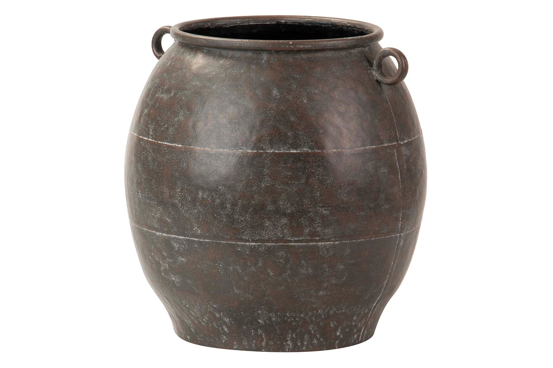 JARRON METAL NEGRO 30x30x33 CM