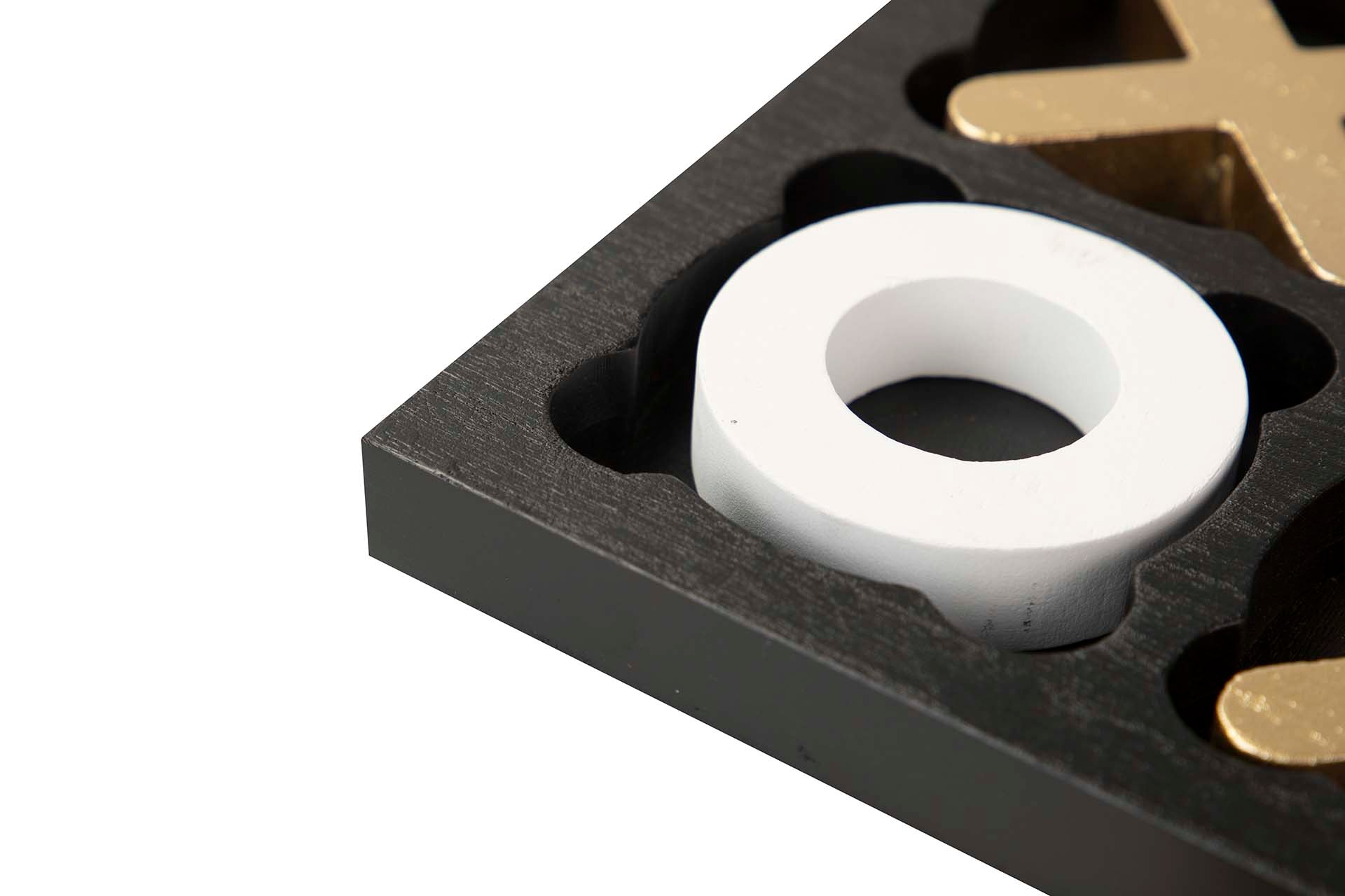 BLACK MDF DECORATION SET 31x31x3 CM
