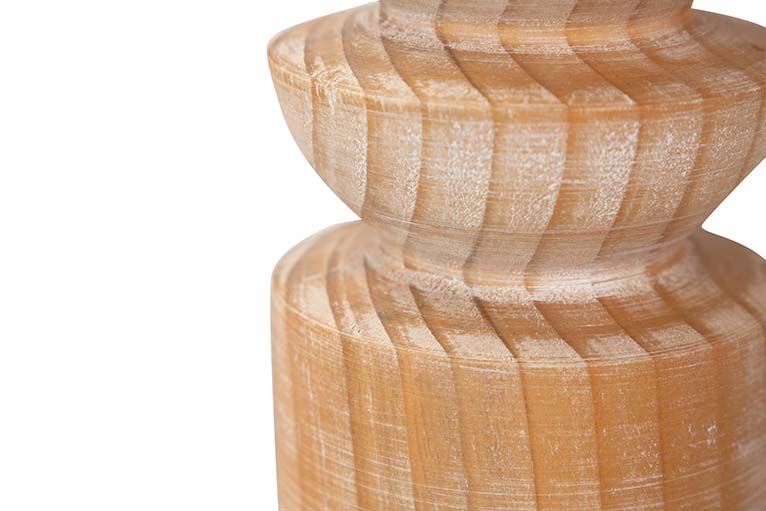 PORTAVELAS MADERA MARRON 11x11x50 CM