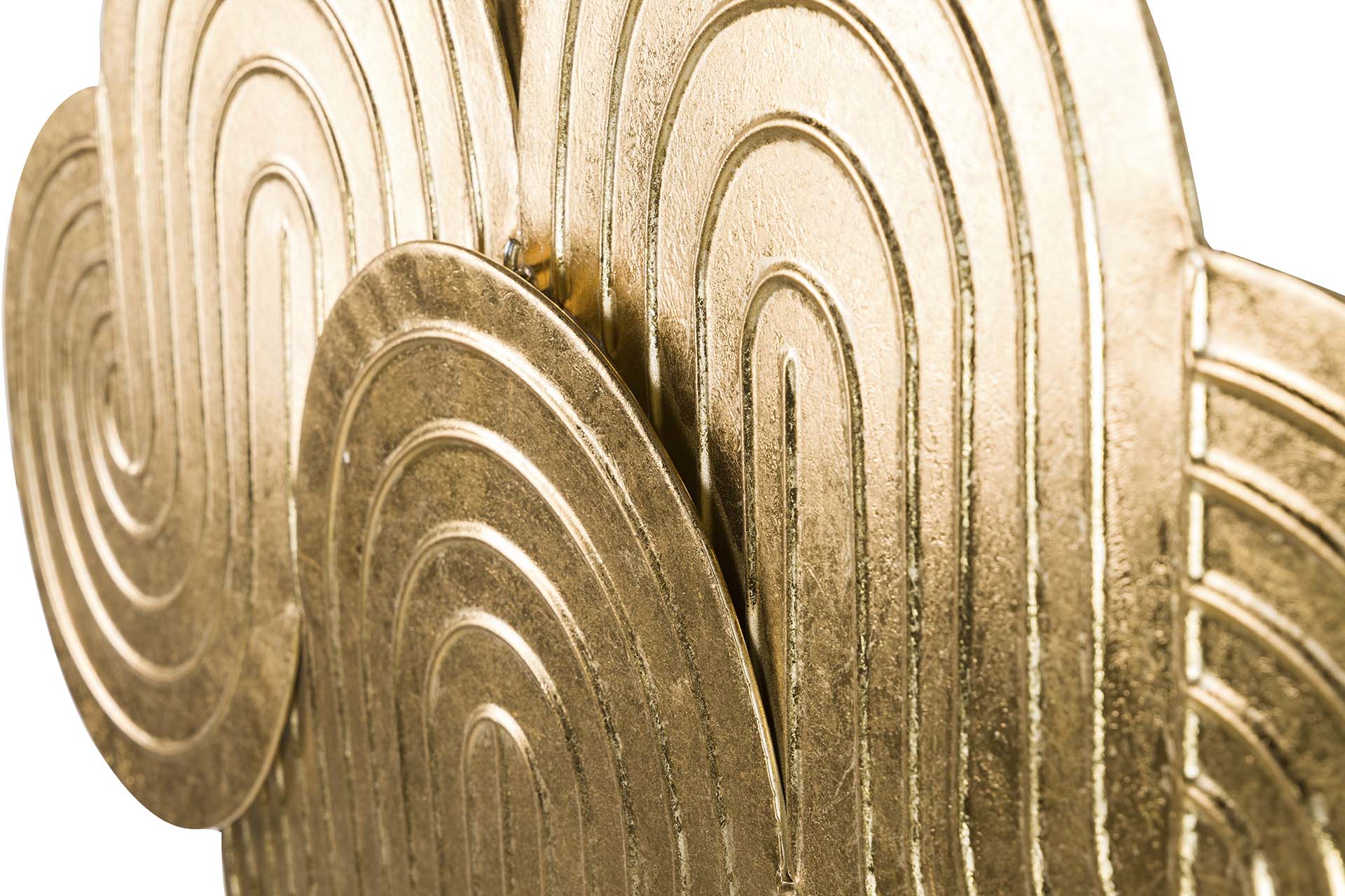 ORNAMENTO DE PAREDE DE METAL DOURADO 78x3x80 CM