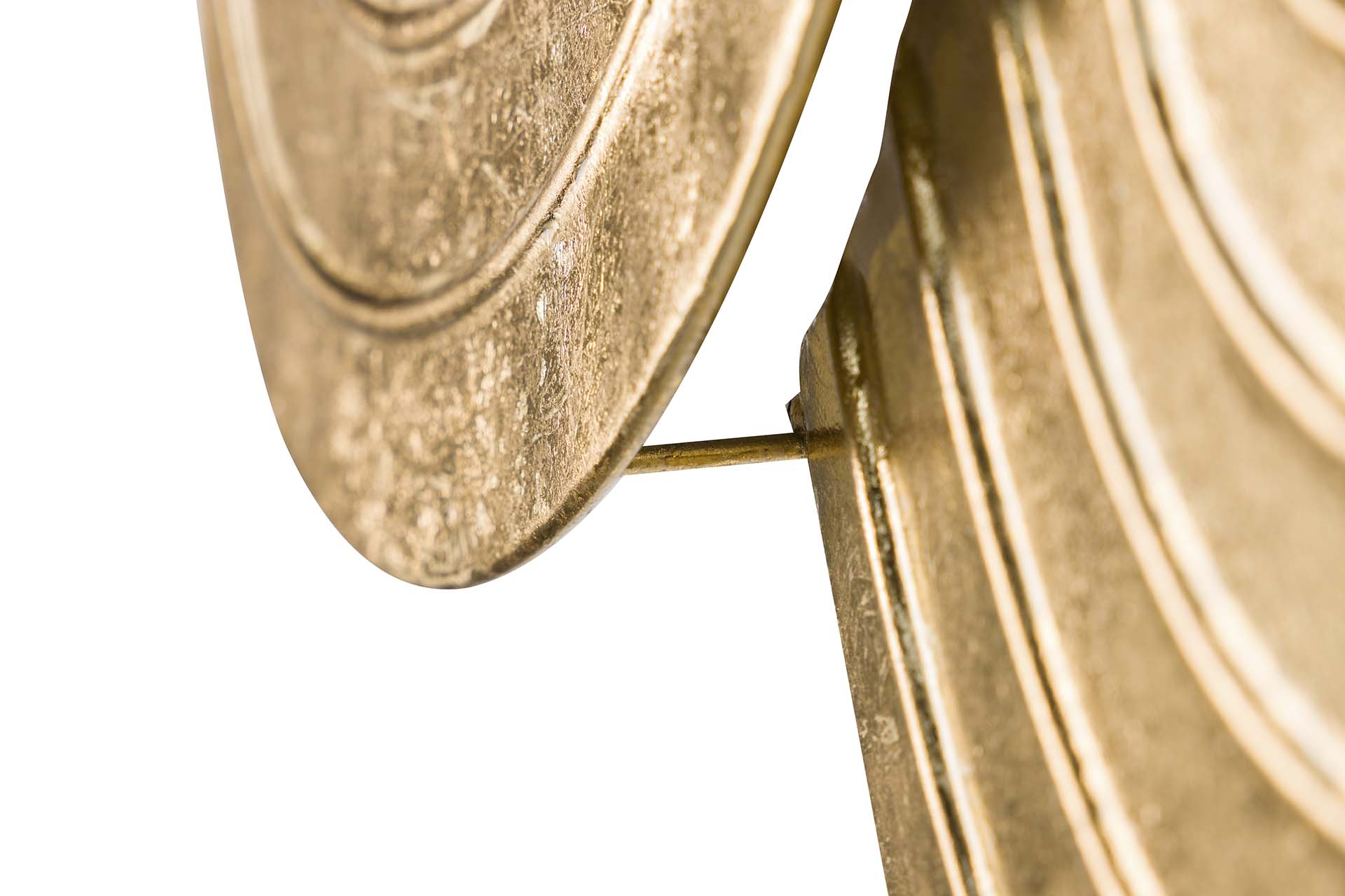 ORNAMENTO DE PAREDE DE METAL DOURADO 78x3x80 CM