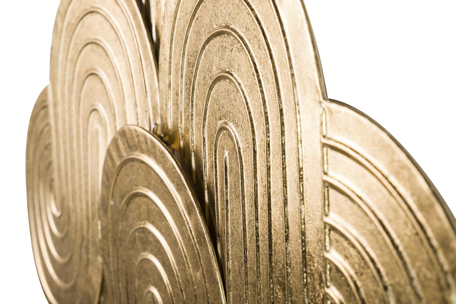 ORNAMENTO DE PAREDE DE METAL DOURADO 78x3x80 CM
