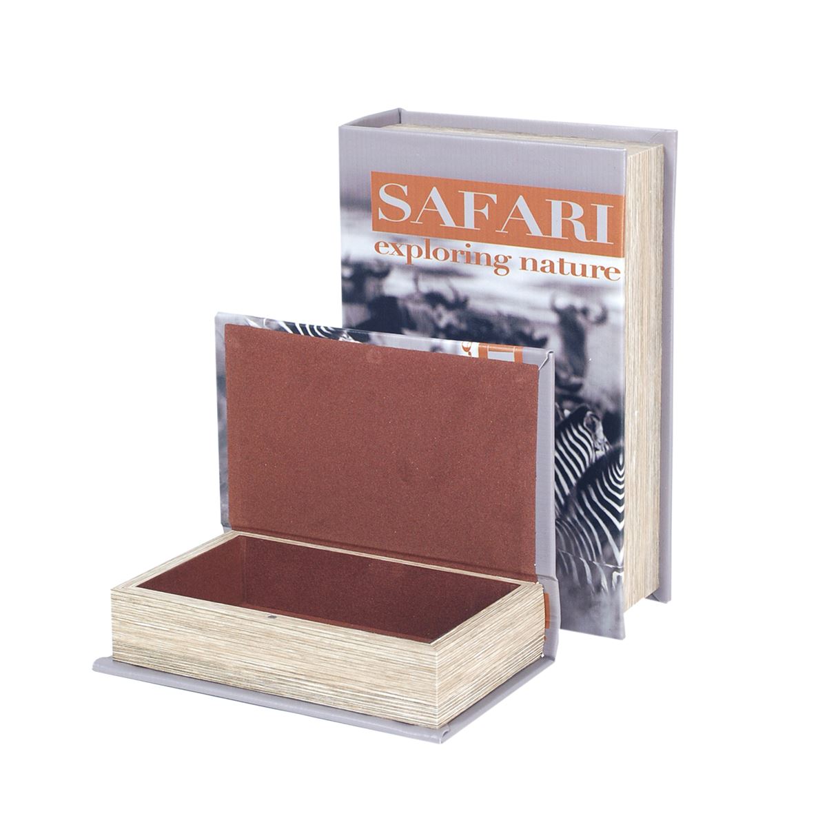 Set 2 Cajas Libro Safari Zebra