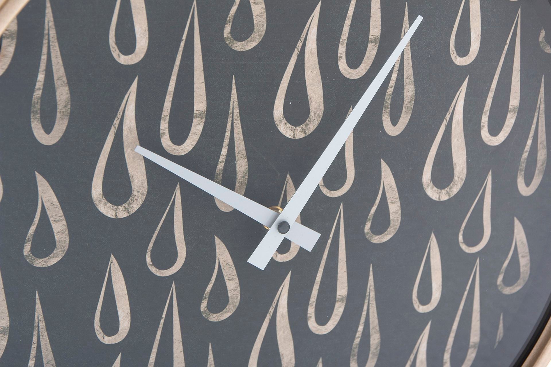 RELOJ PARED CRISTAL / MDF / METAL 40x6x40 CM