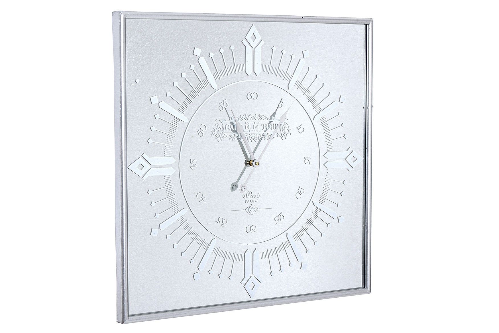 RELOJ PARED CRISTAL / MDF / METAL 60x5x60 CM