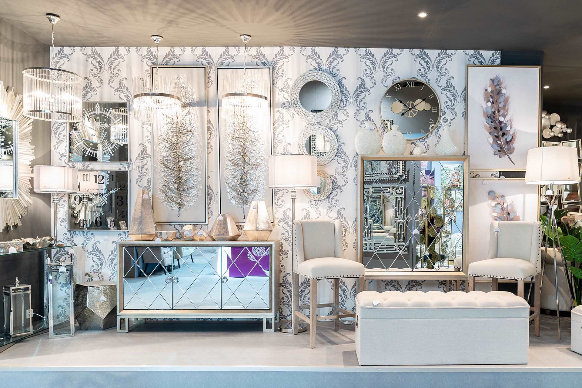 RELOJ PARED ESPEJO / MDF / METAL 60x5x60 CM