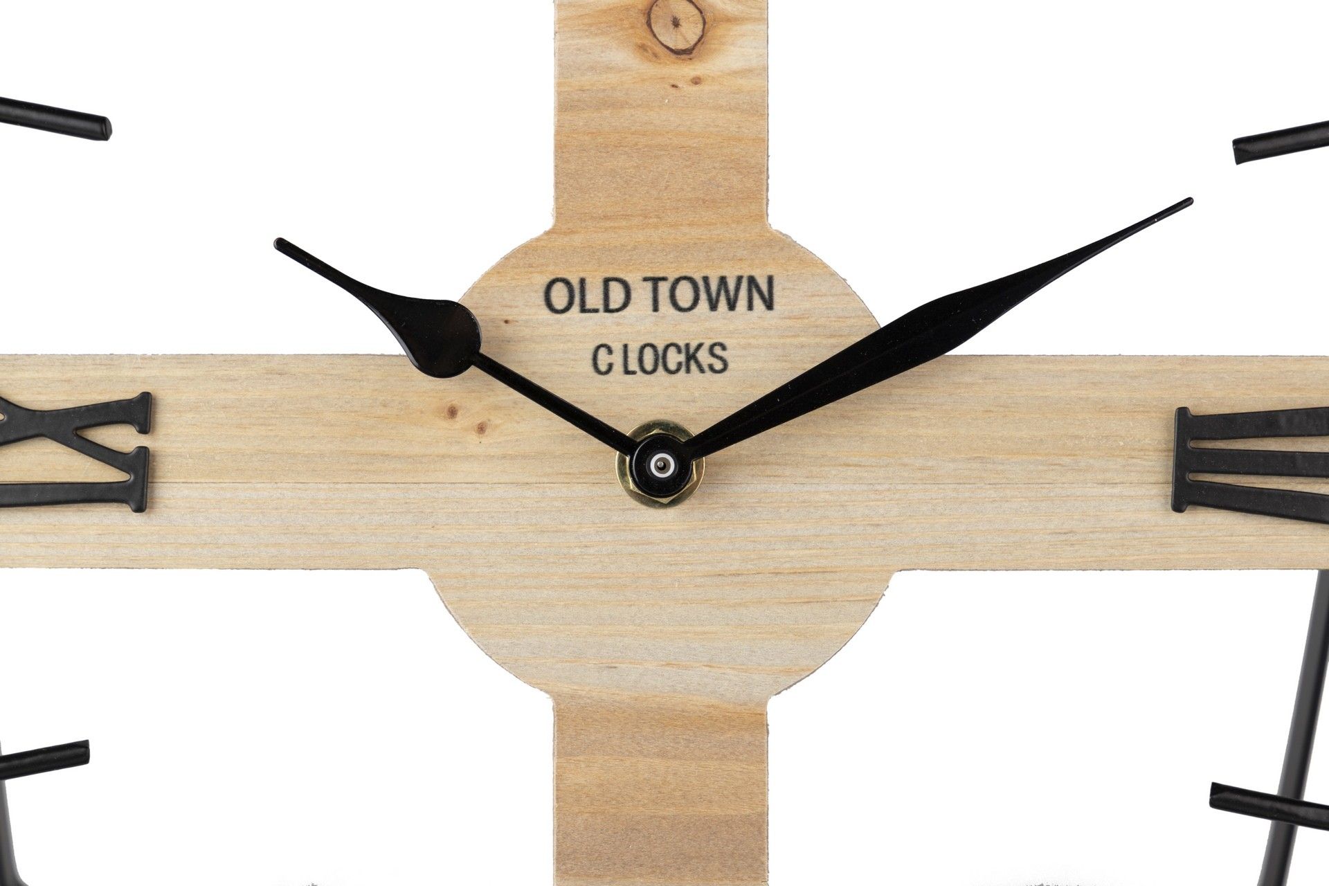 RELOJ SOBREMESA METAL MADERA 23x2,5x23 CM