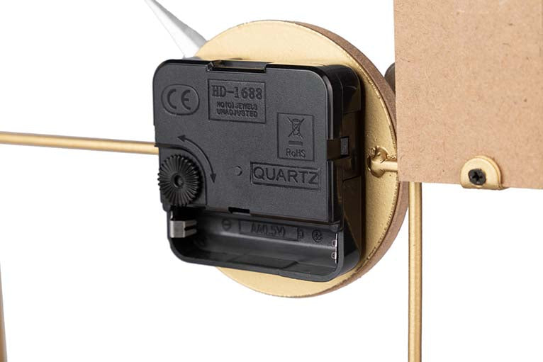 RELOJ SOBREMESA METAL MADERA 23x7x28,5 CM