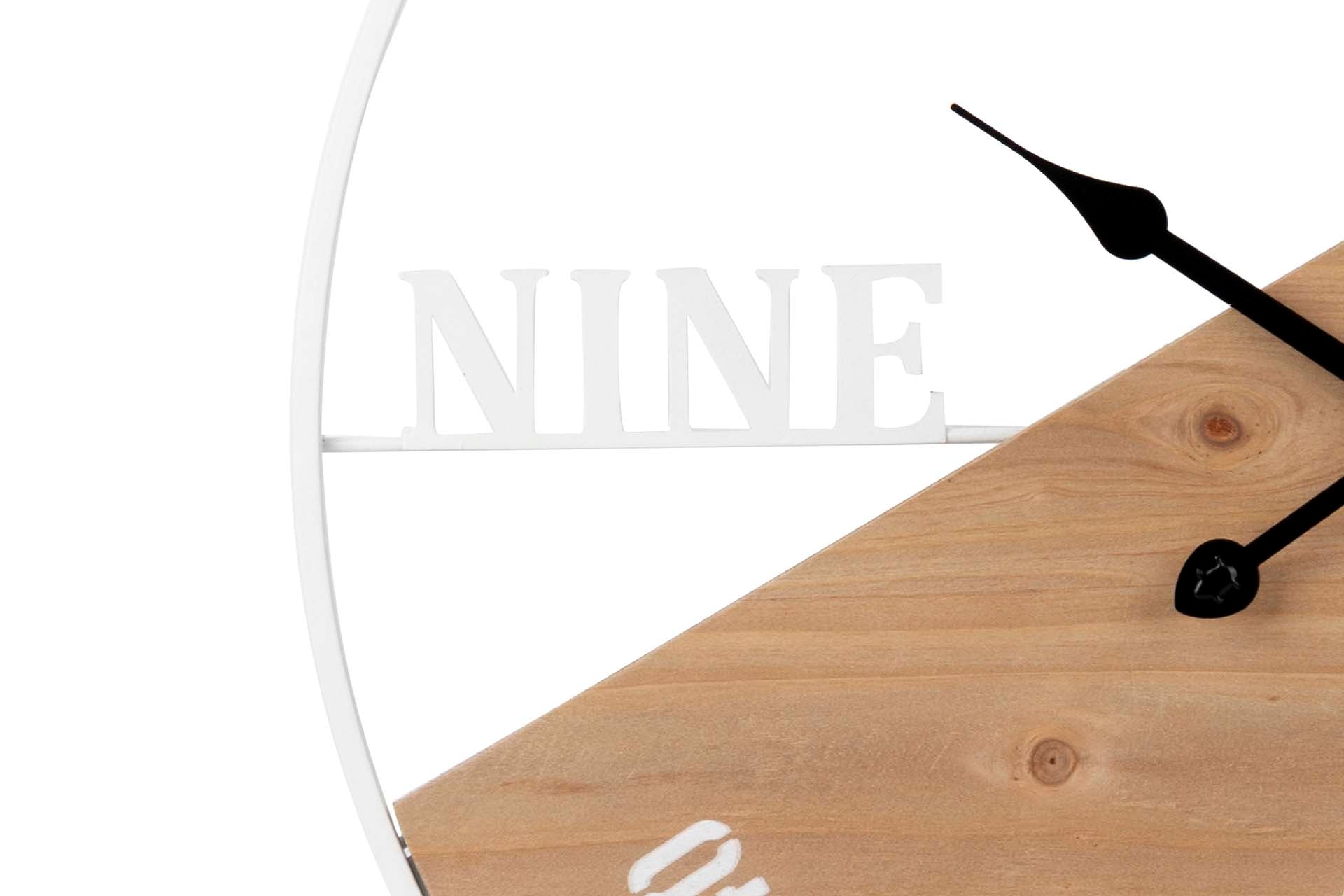 WALL CLOCK METAL WOOD 50x3x50 CM