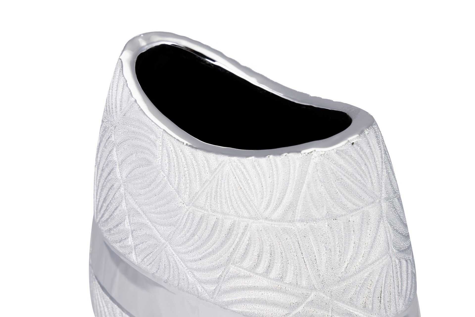 JARRON CERAMICA PLATEADO 21x11x31 CM