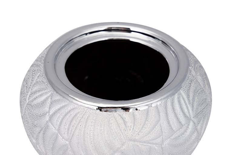 SILVER CERAMIC CANDY BOX 16x16x20 CM