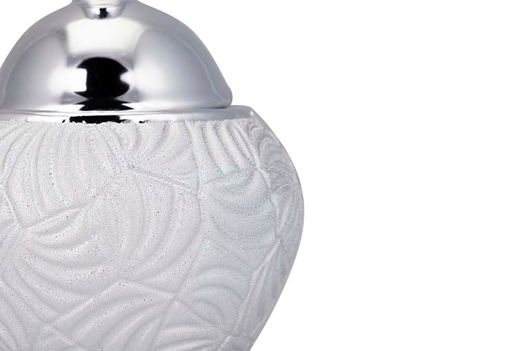 SILVER CERAMIC CANDY BOX 16x16x20 CM