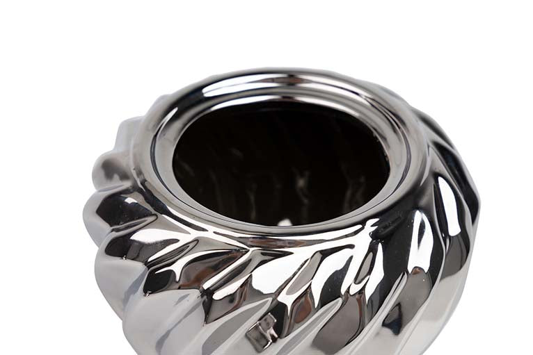 SILVER CERAMIC CANDY BOX 16x16x20 CM