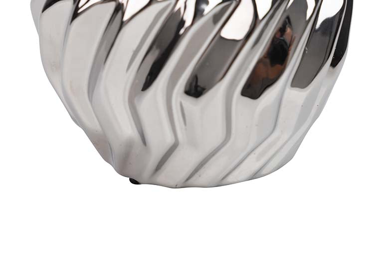 SILVER CERAMIC CANDY BOX 16x16x20 CM