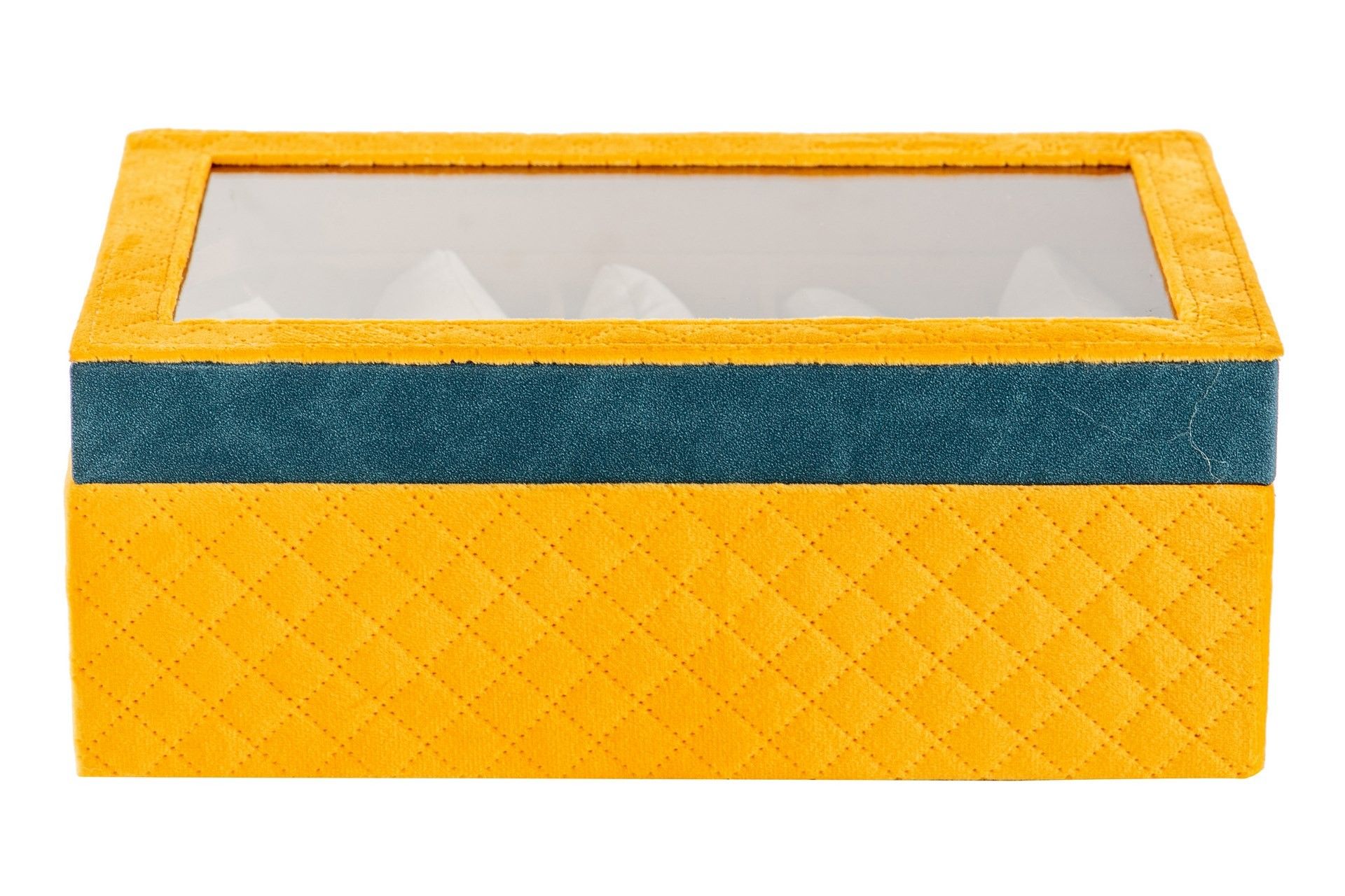 CAIXA COM 10 RELÓGIOS DE VELUDO PU 28x18x10 CM