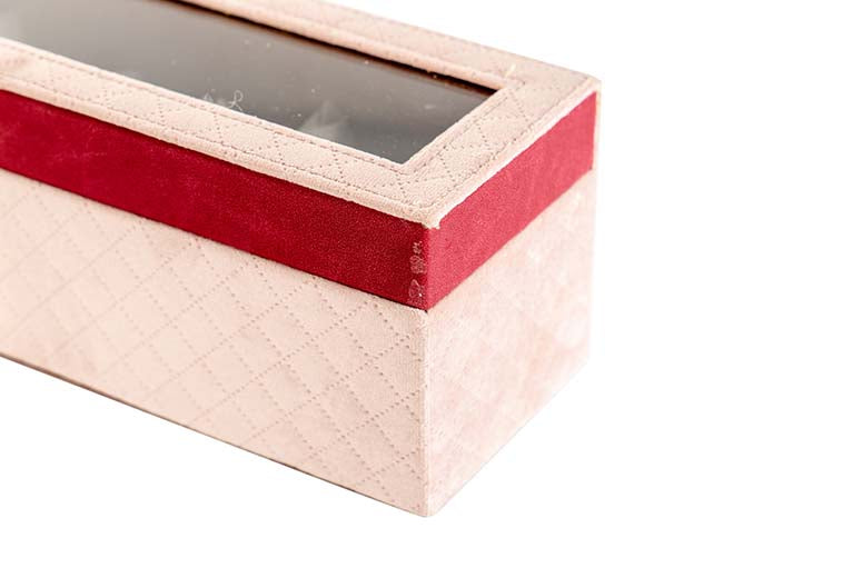 CAJA 6 RELOJES VELVET PU 32x10x10 CM