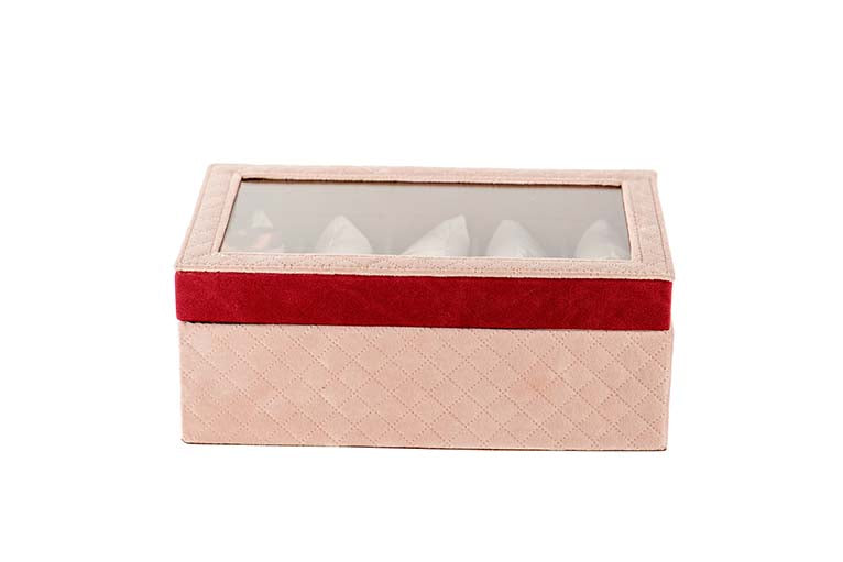CAJA 10 RELOJES VELVET PU 28x18x10 CM