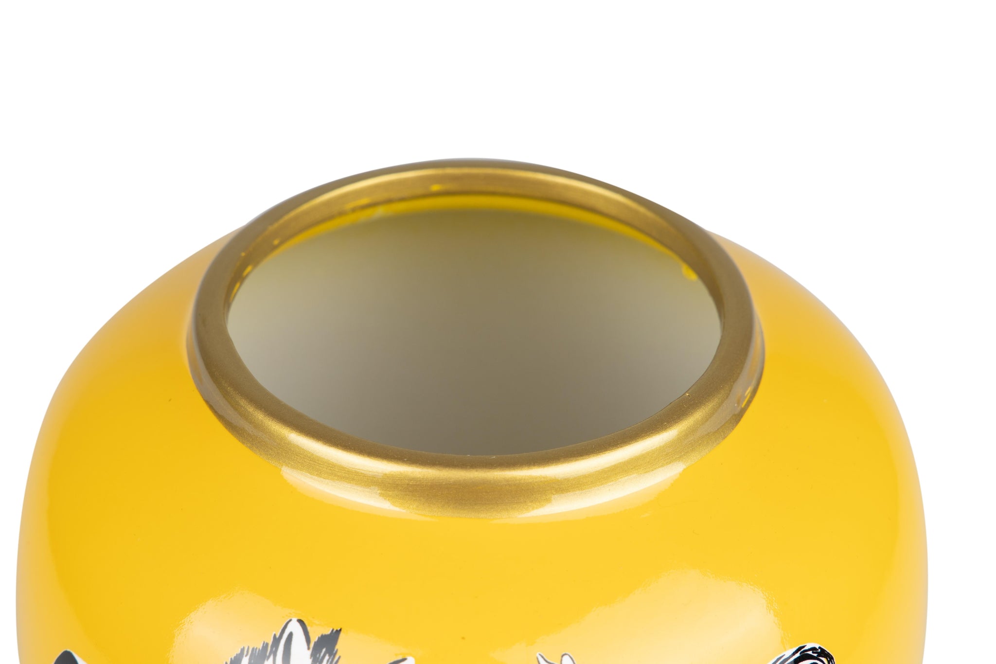 JARRON CERAMICA CEBRA AMARILLO VERDE 17x17x21 CM