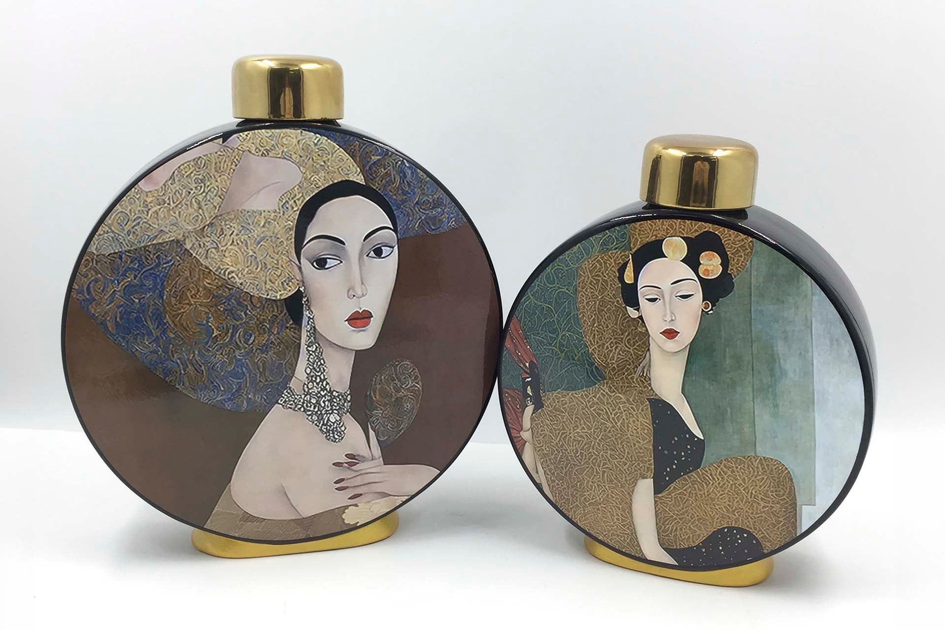 CERAMIC WOMAN JAR 23x8x28 CM