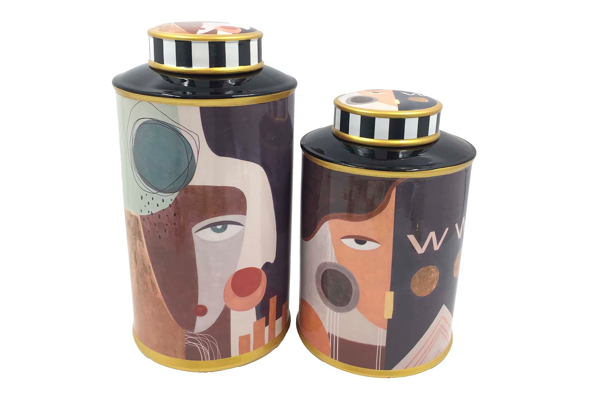 TIBOR CERAMIC FACE 16x16x27 CM