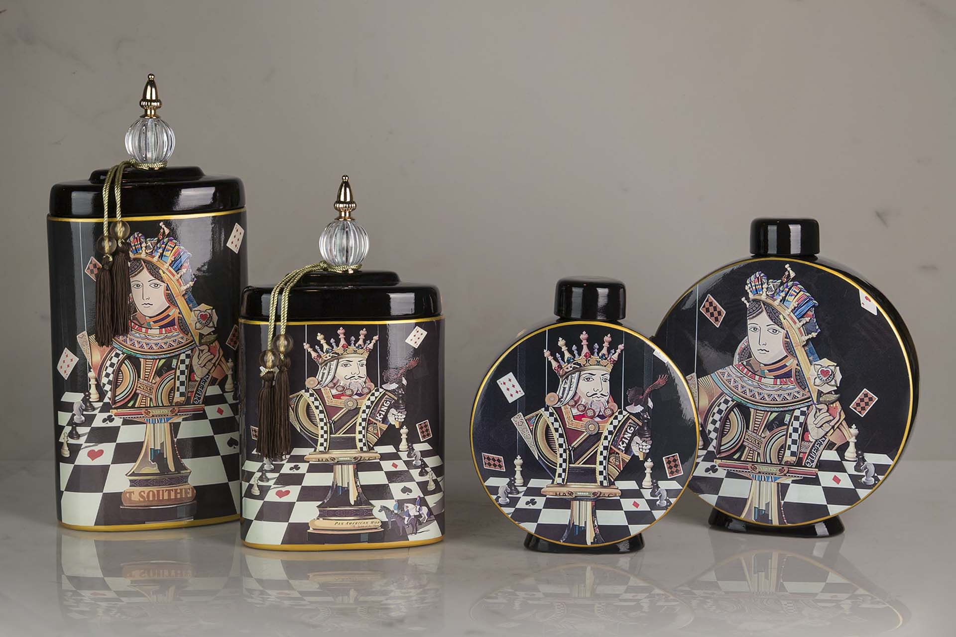 TIBOR CERAMICA AJEDREZ 20x11x47 CM