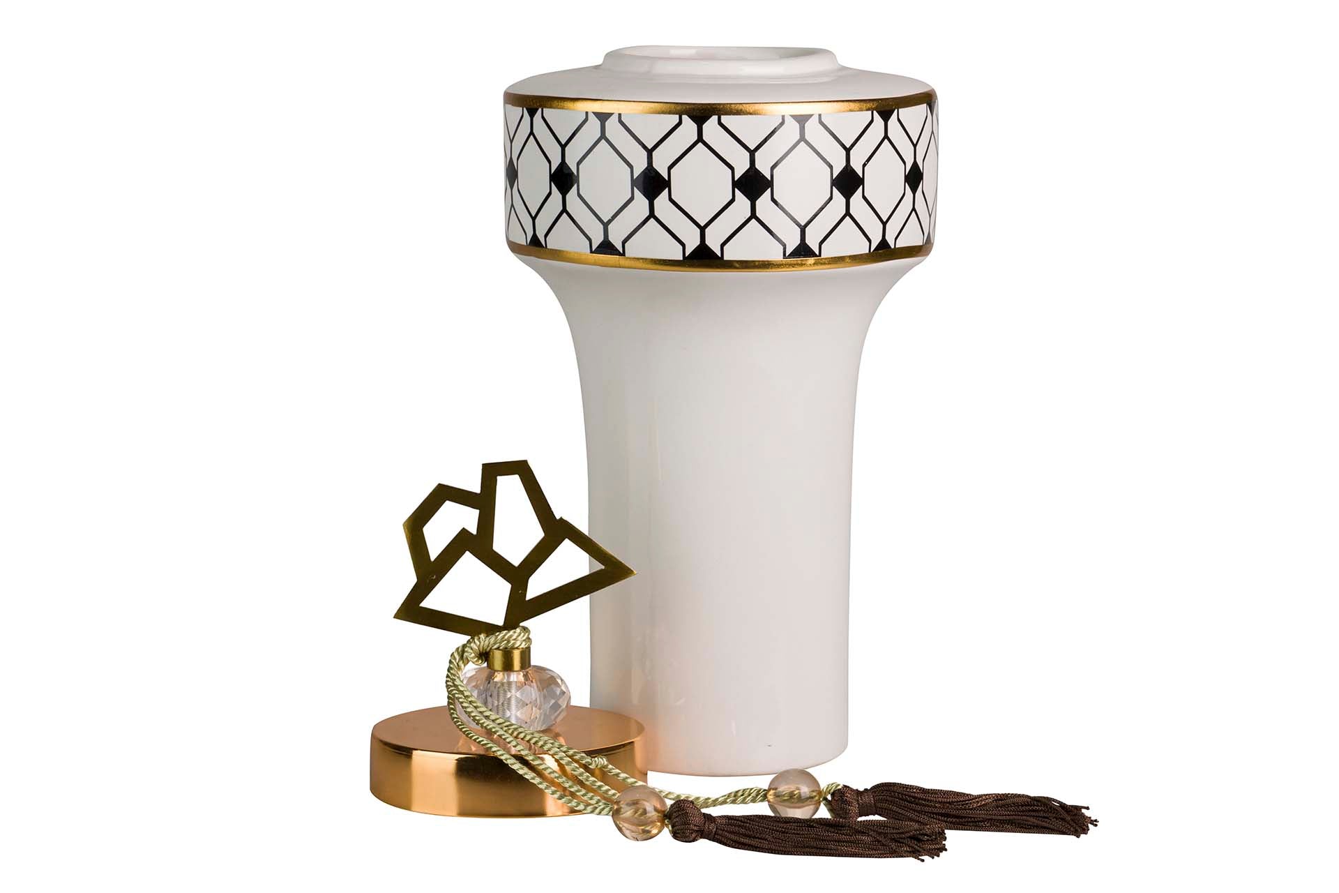 GEOMETRIC CERAMIC TIBOR 16x16x37 CM