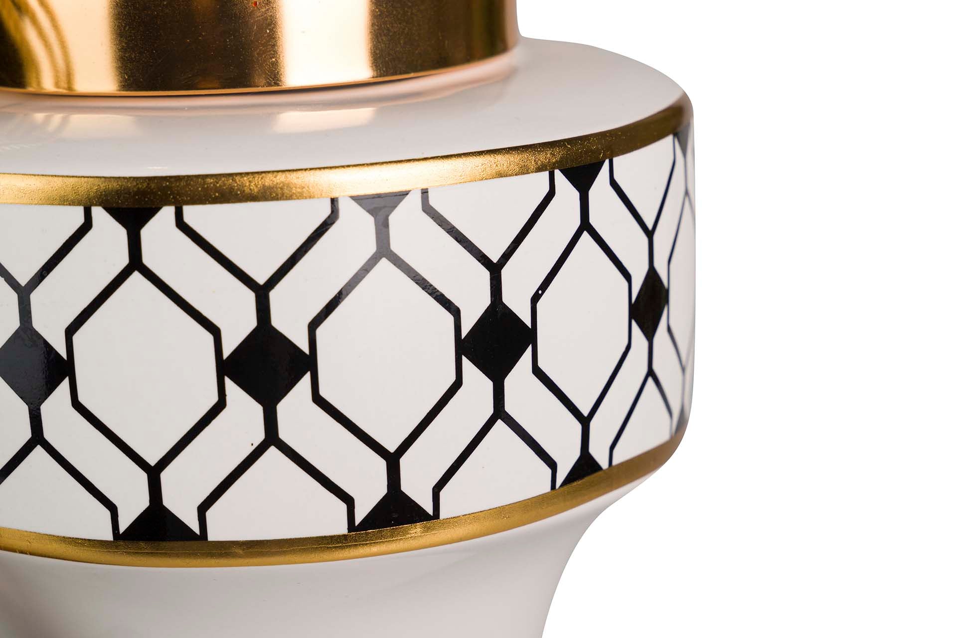 GEOMETRIC CERAMIC TIBOR 16x16x37 CM