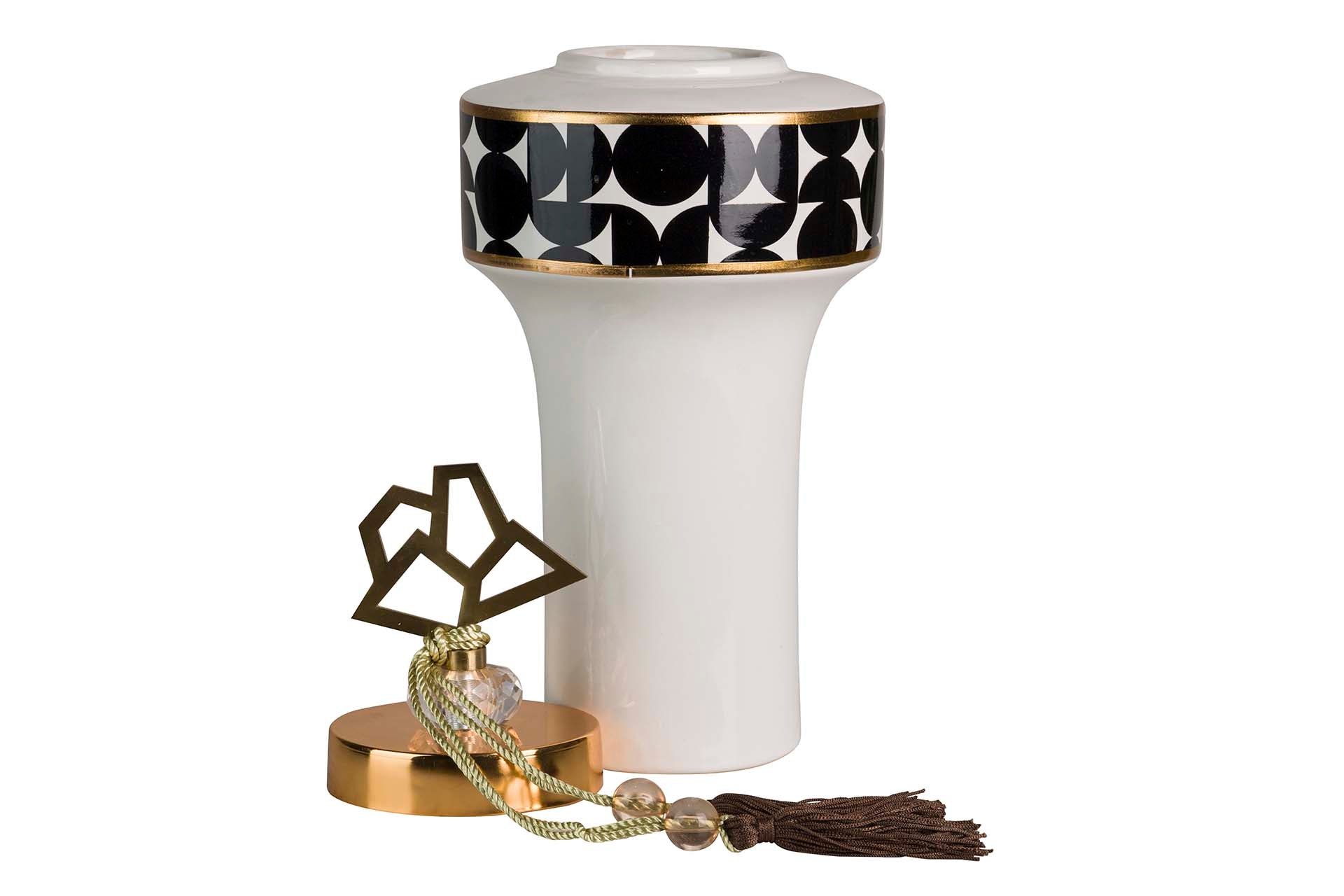 GEOMETRIC CERAMIC TIBOR 16x16x37 CM