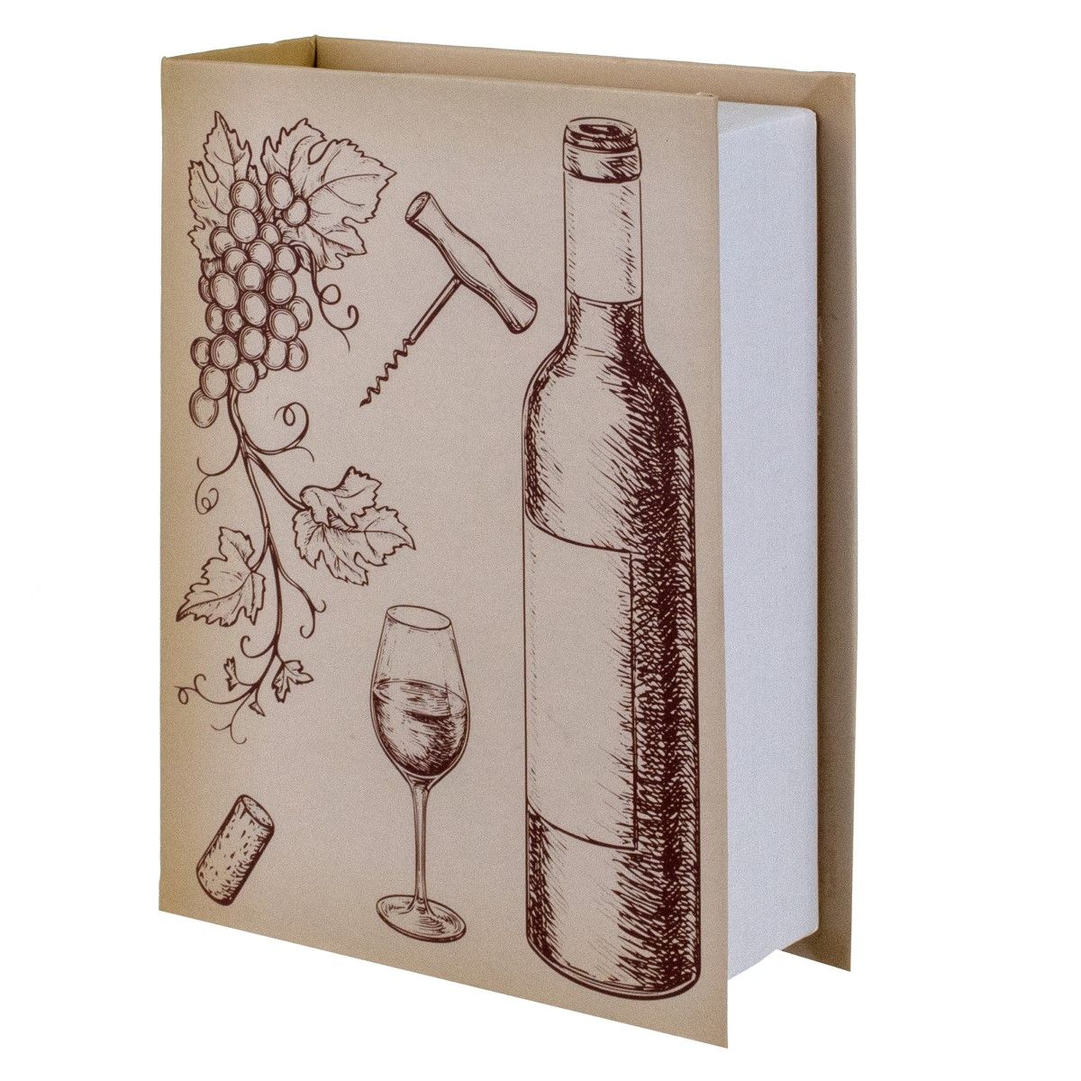 Caja Libro Set Vino 2 Pcs