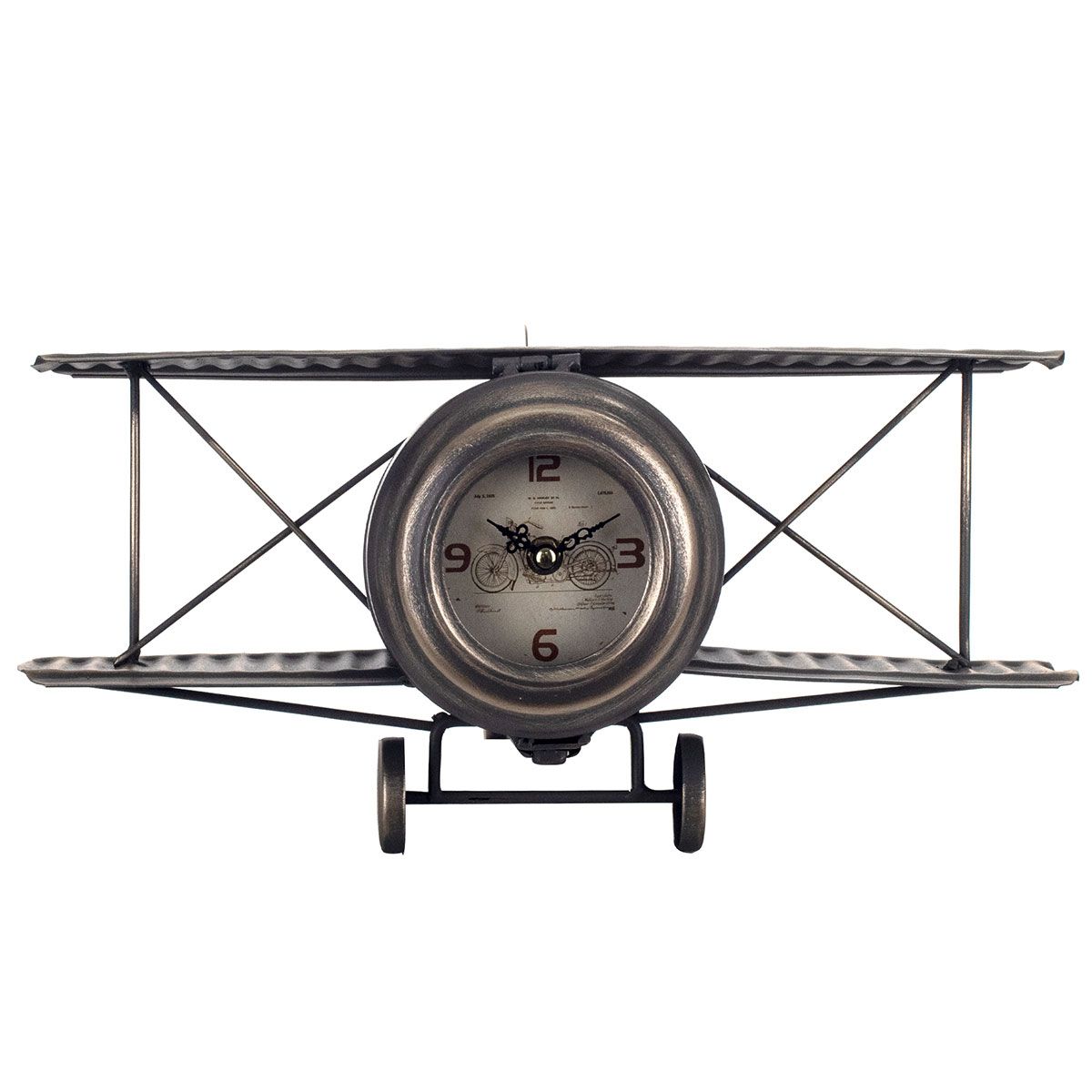 Airplane Table Clock 38x18cm