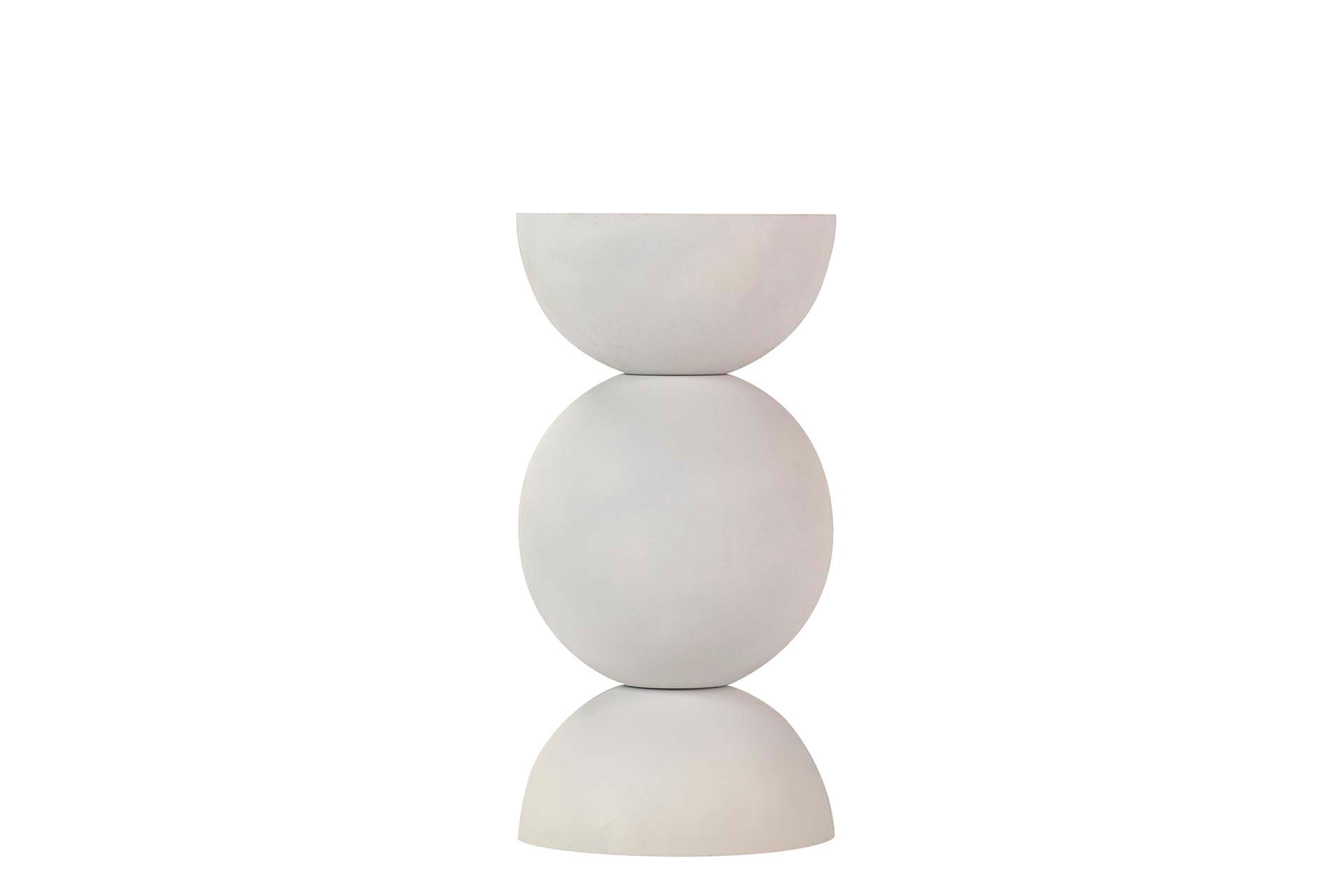 PEDESTAL METAL BLANCO OTTER 31x31x82 CM