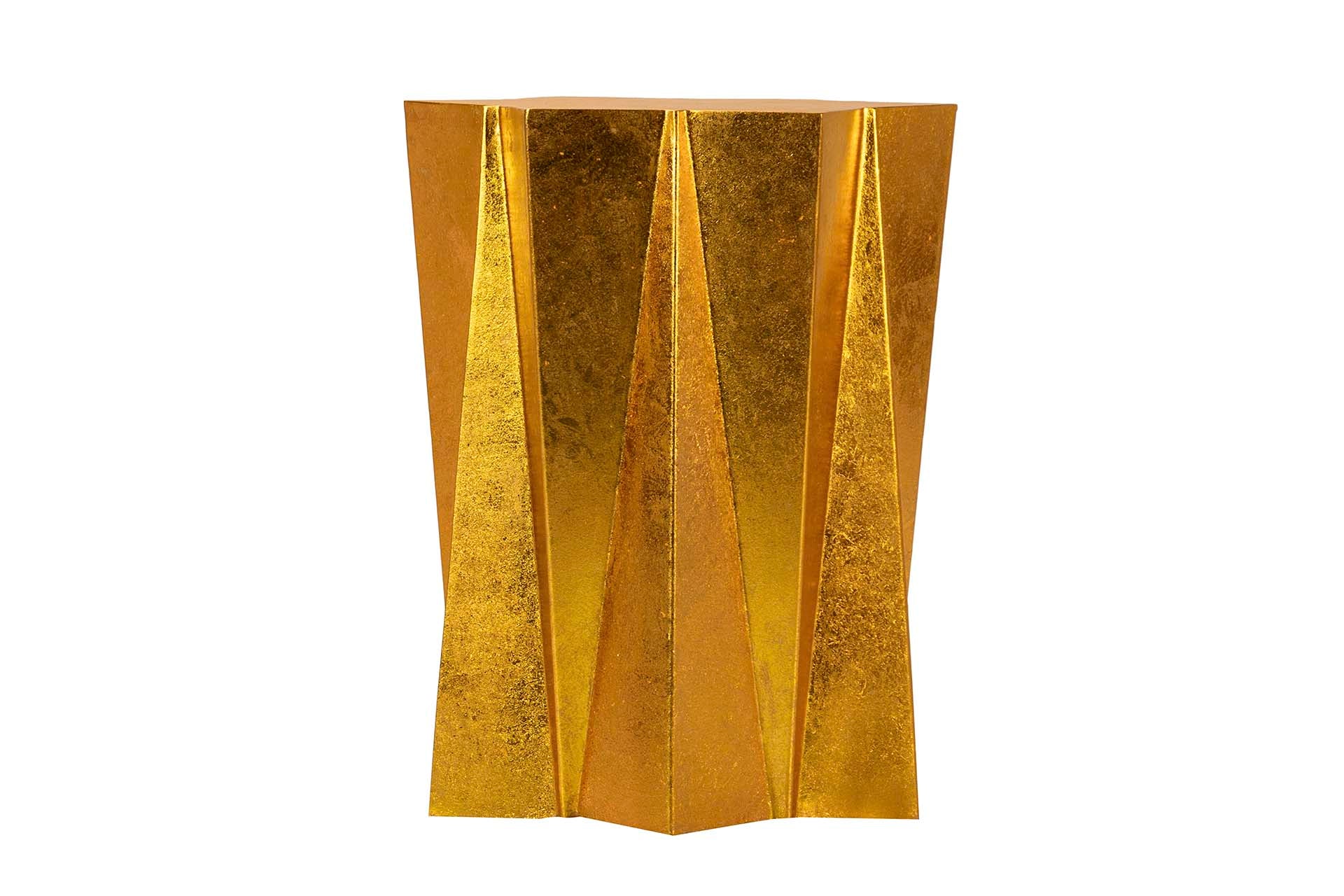 MESA AUXILIAR METAL DORADO MANIT 41x41x51 CM