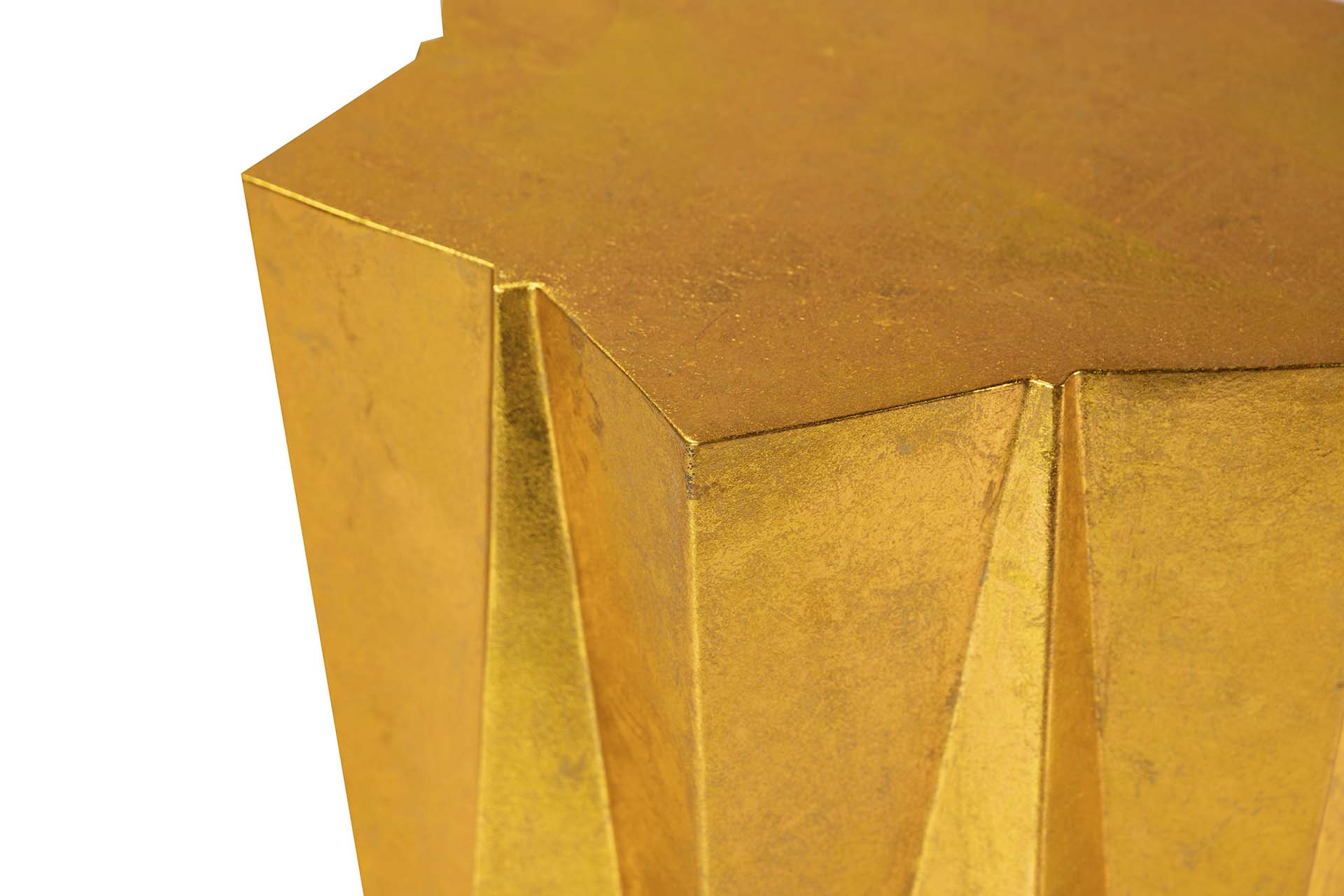 MESA AUXILIAR METAL DORADO MANIT 41x41x51 CM