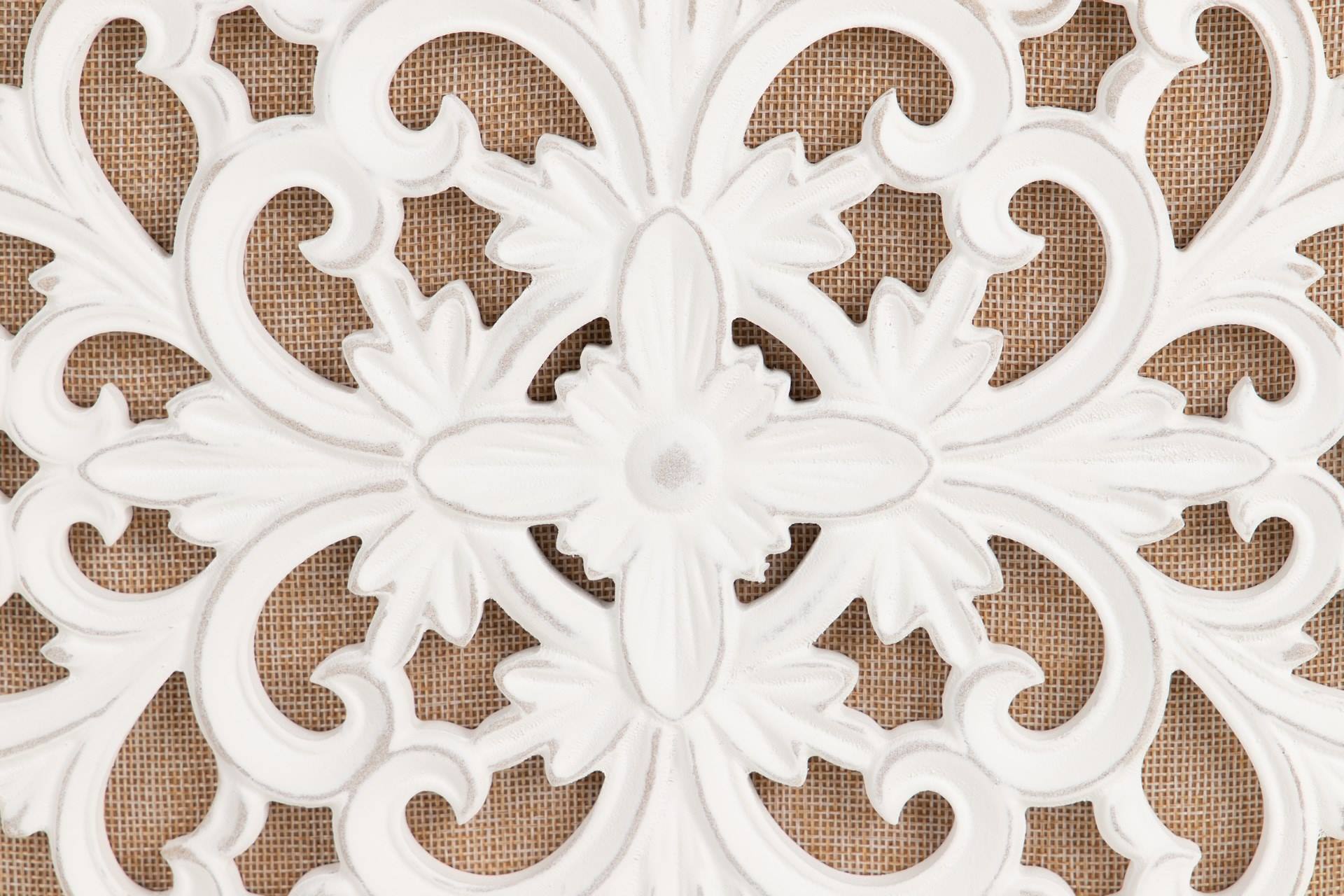 WOODEN CARVING LINEN PICTURE 60x3x60 CM