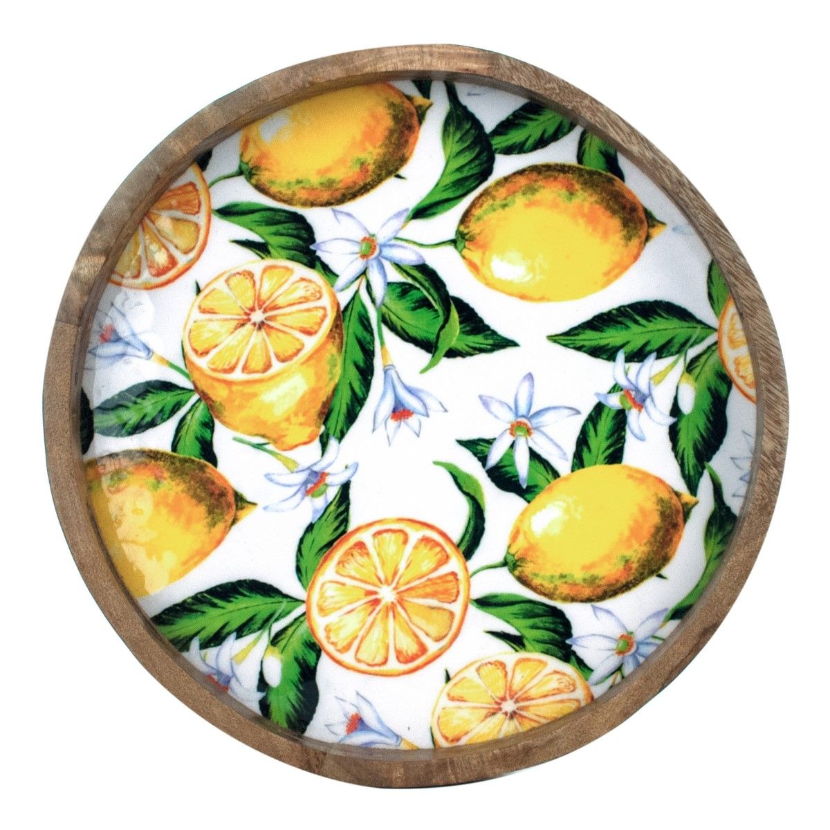 Red Tray. Lemons