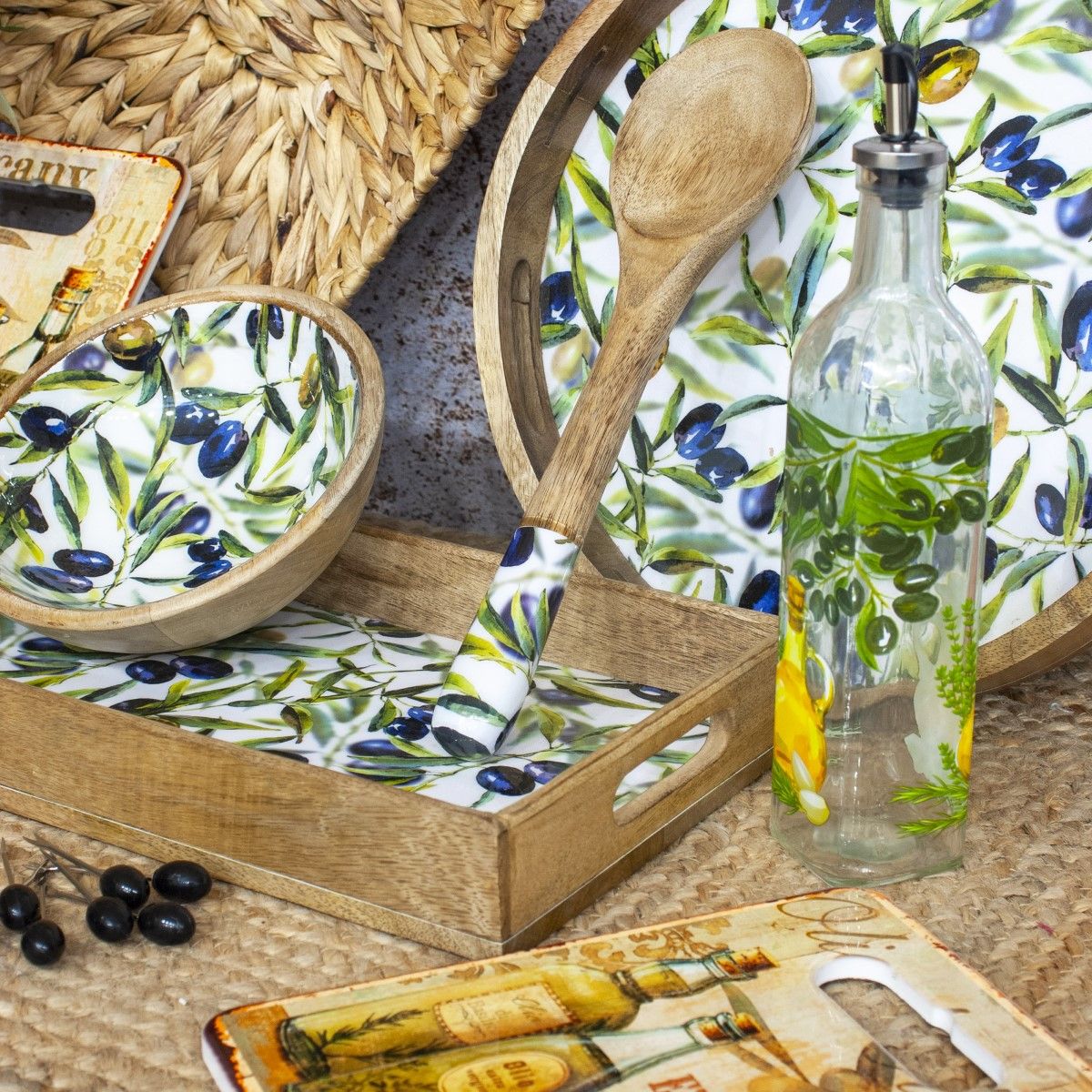 Rectangular olive tray