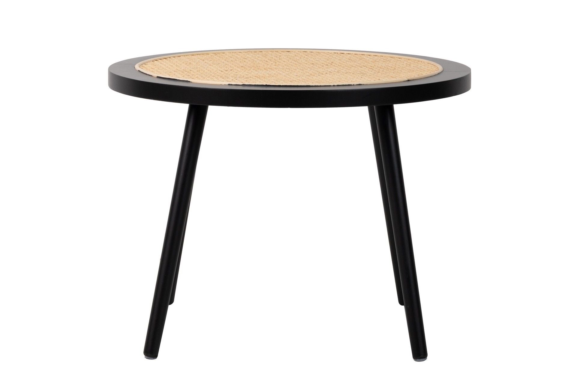 MESA DE MADEIRA PRETA NATURAL 60x60x45 CM