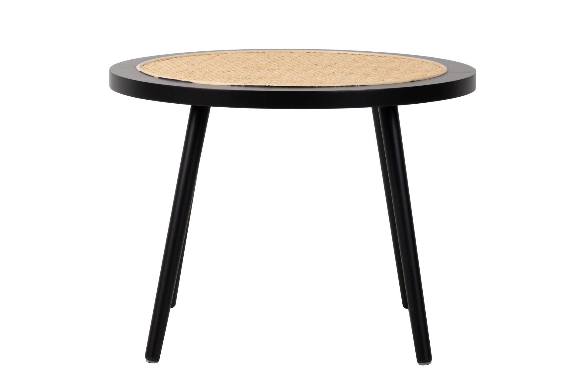 MESA MADERA NATURAL NEGRO 60x60x45 CM