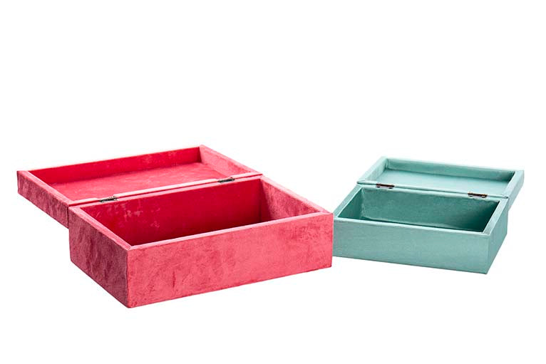 SET OF 2 BOXES 27x17x10 21x14x7 CM