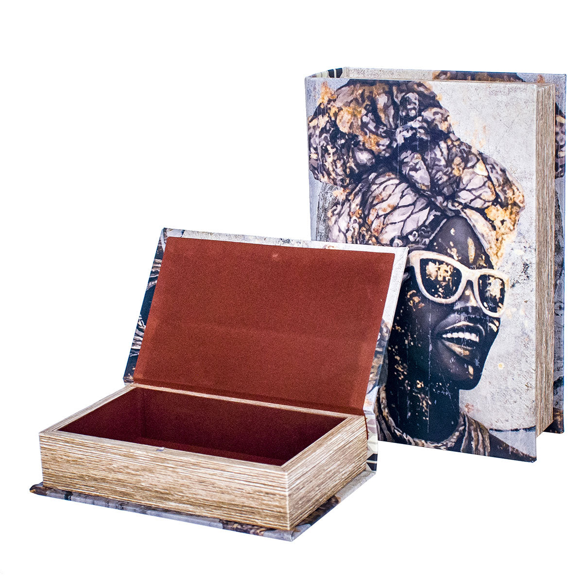 S/2 Cajas Libro Africana