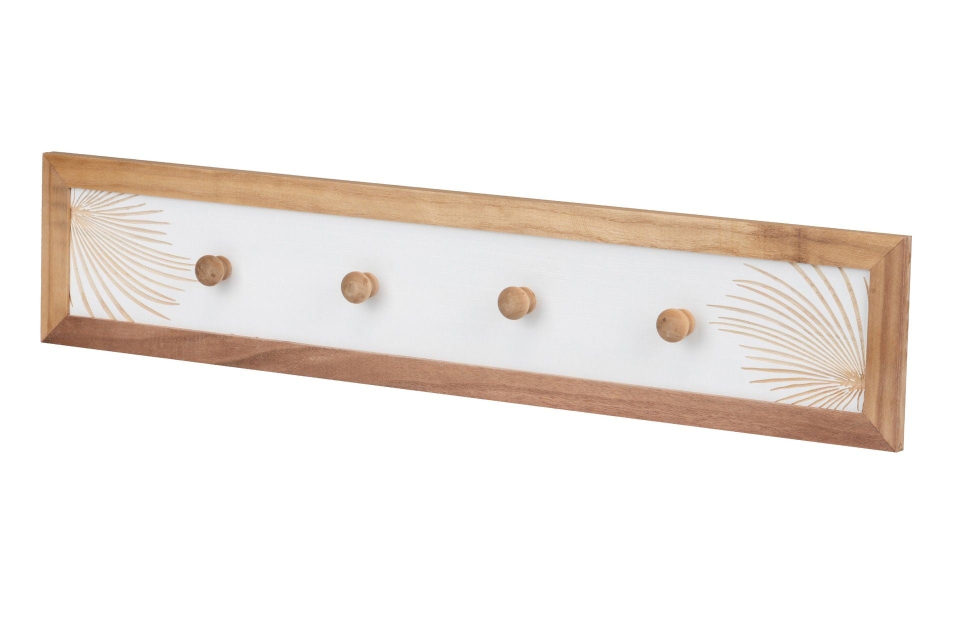 4-HOOK WOODEN COAT RACK SIZE 72x4x15 CM
