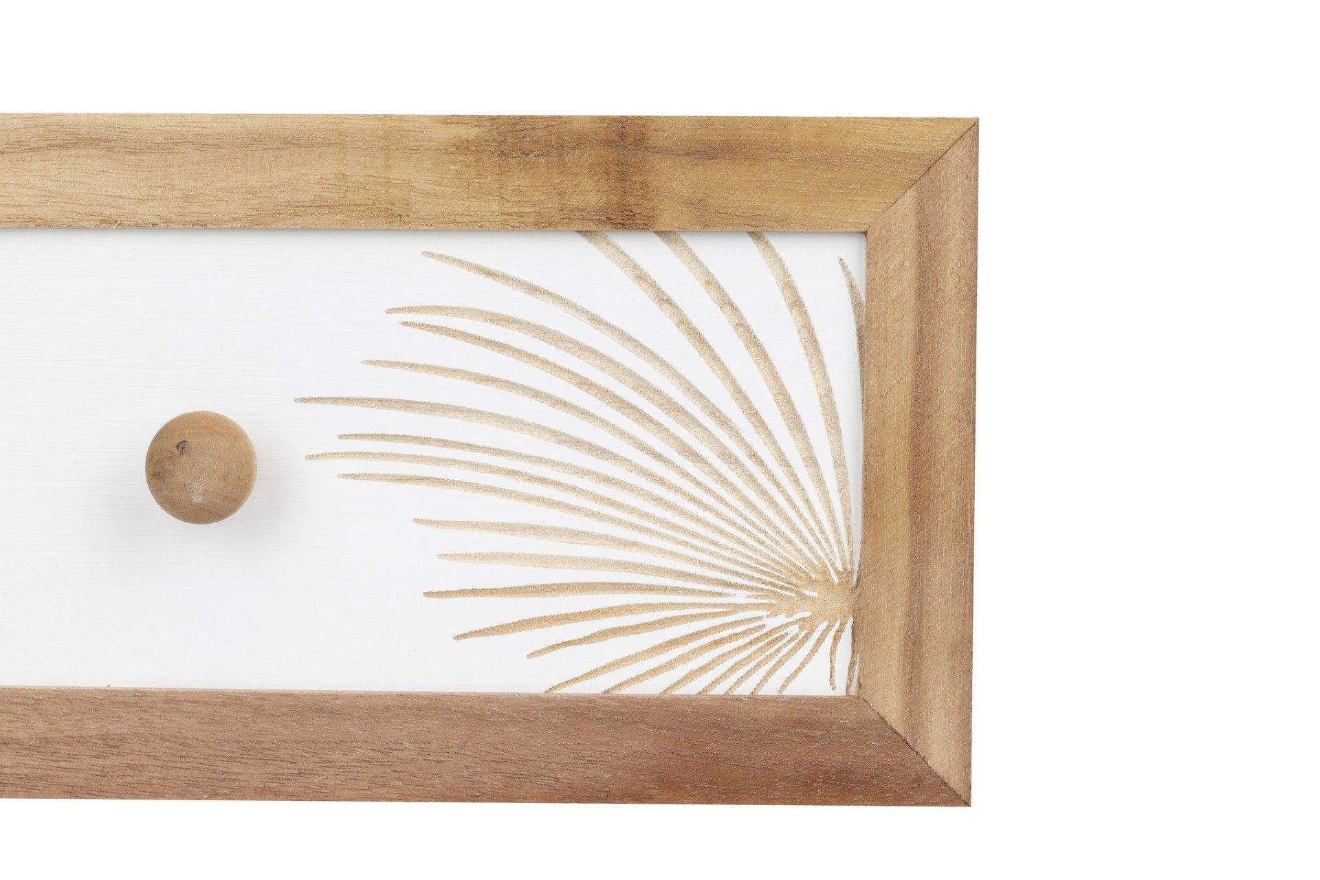 4-HOOK WOODEN COAT RACK SIZE 72x4x15 CM