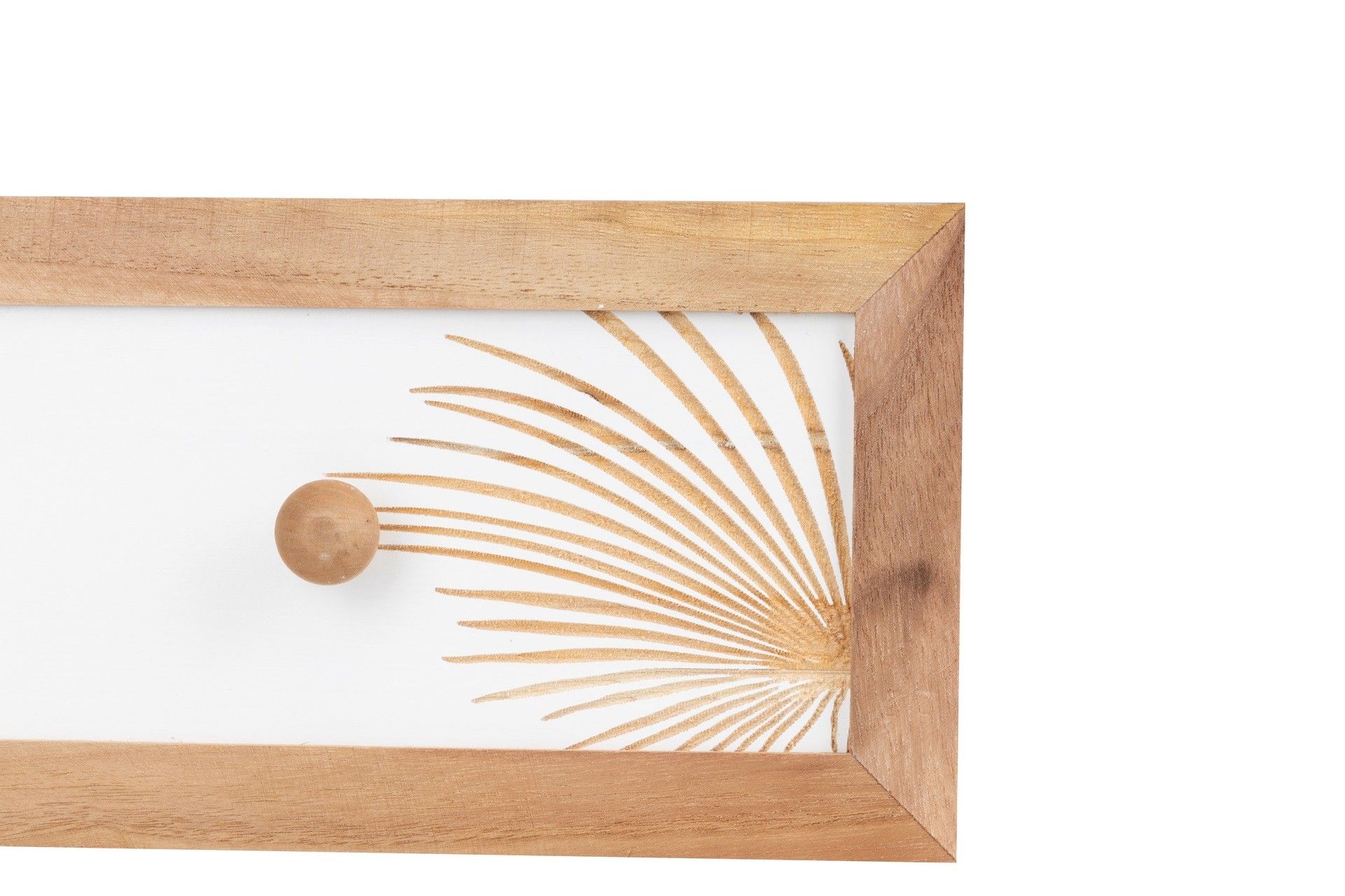 WALL HANGER 3 HOOKS WOOD SIZE 52x4x15 CM