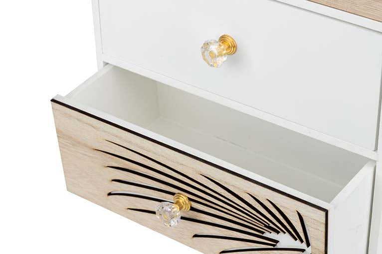 JEWELRY BOX 3 DRAWERS WOOD SIZE 24x12x29 CM