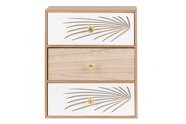 JOYERO 3 CAJONES MADERA TALLA 24x12x29 CM