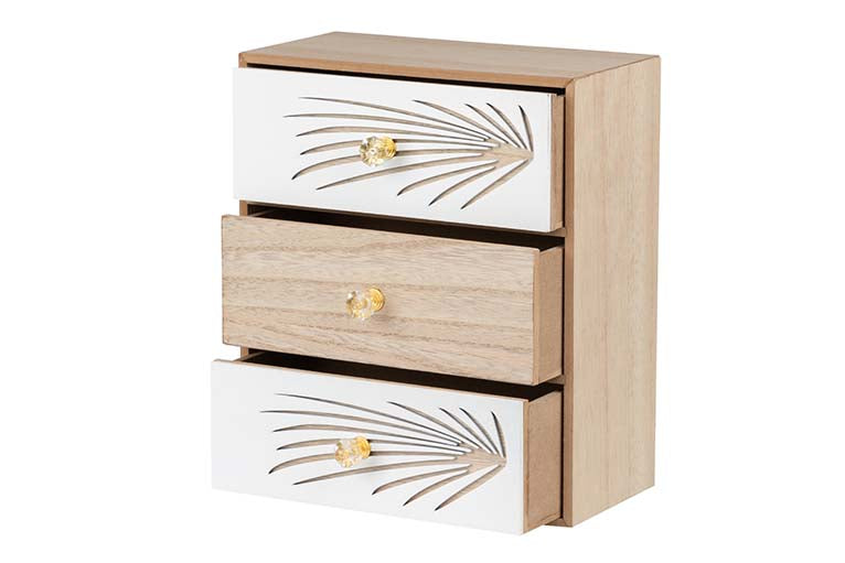 JOYERO 3 CAJONES MADERA TALLA 24x12x29 CM